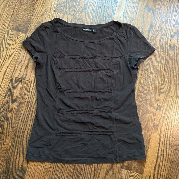 MEXX black ruffle t-shirt size M - Picture 1 of 3